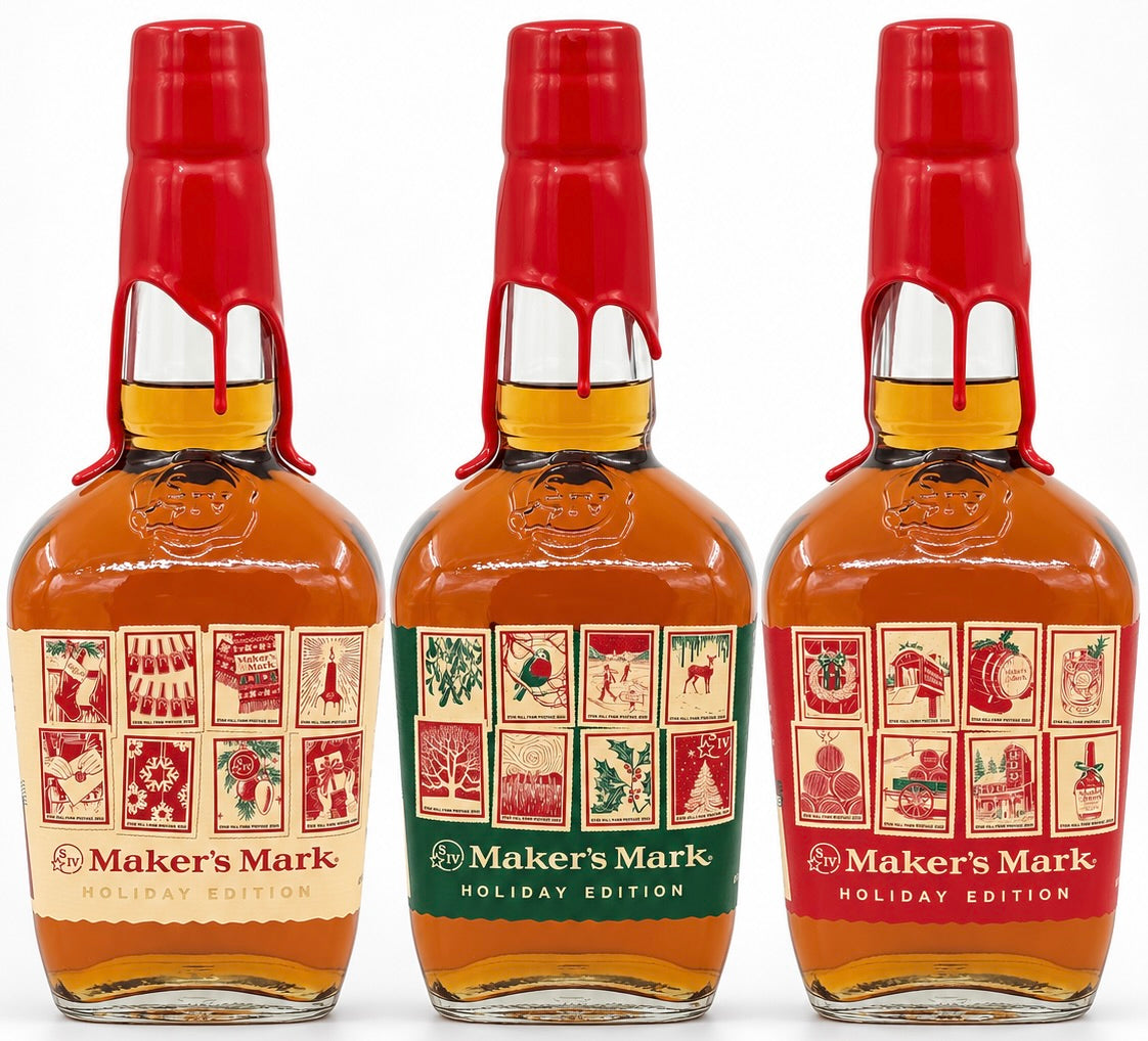 Maker's Mark 2026 Holiday Edition | All Three Festive Label Designs | 3 x 750ml