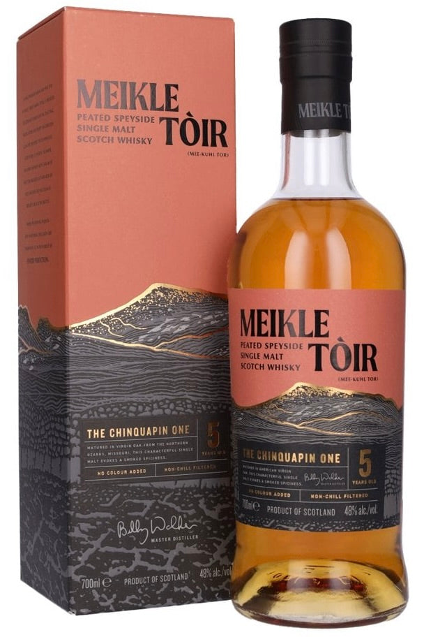 Meikle Tòir The Chinquapin One — Single Cask 5754 7 Year Old Peated Speyside Single Malt Scotch Whisky 700ml by GlenAllachie