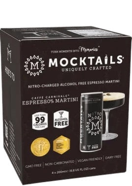 Mocktails Nitro Caffe Carnivale Espress 0% Martini Non Alcoholic 4 x 200 ml Cans