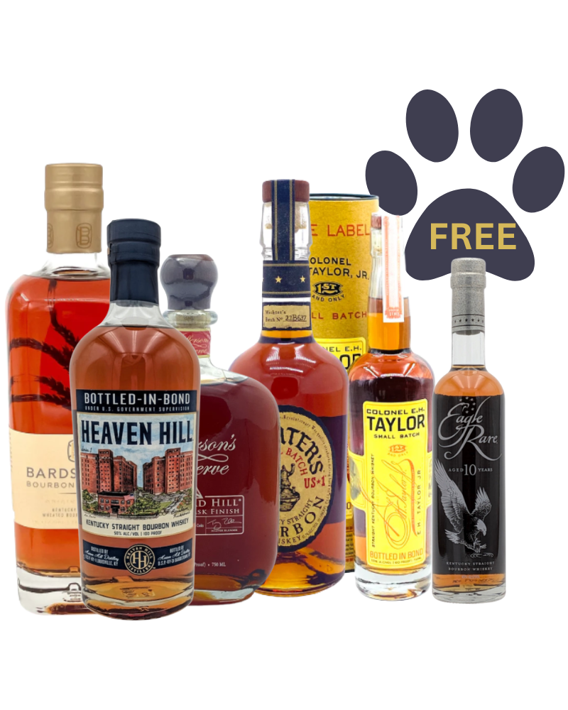 Premium Bourbon Collector’s Bundle – E.H. Taylor, Michter’s, Jefferson’s Pritchard Hill, Heaven Hill Bottled-in-Bond, Bardstown High Wheat + FREE Eagle Rare 375ml