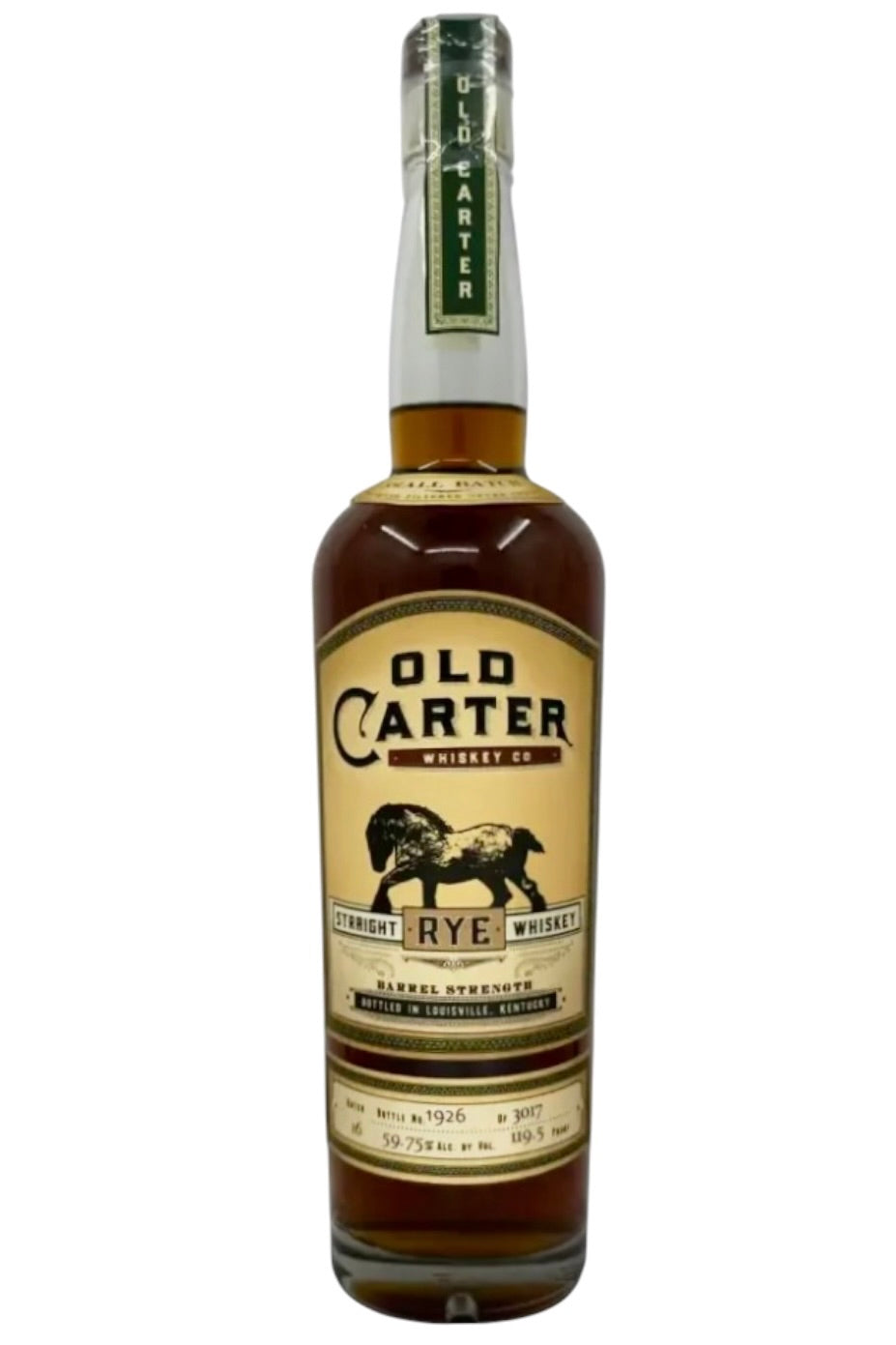 Old Carter Batch #16 Barrel Strength Straight Rye Whiskey 119.5 Proof 750ml