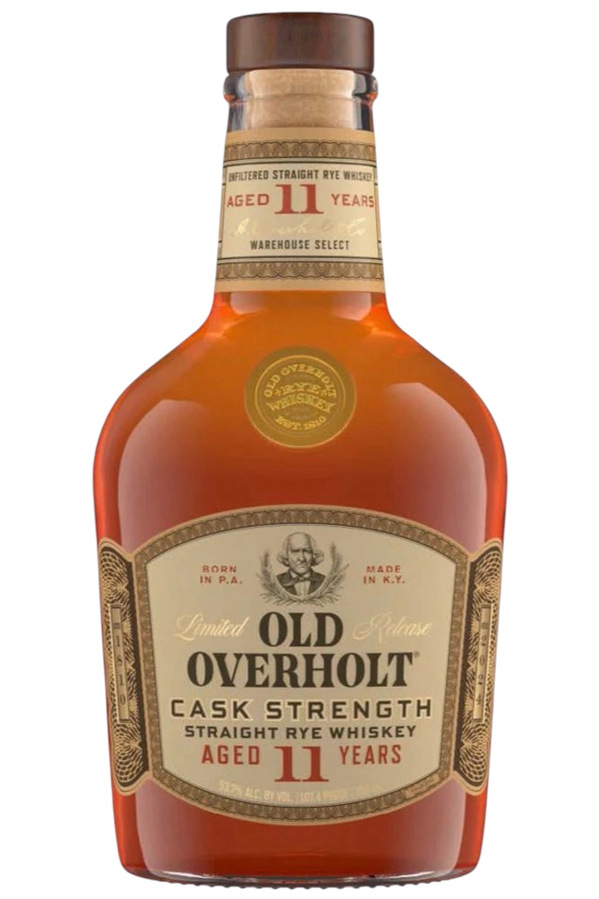 Old Overholt 11 Year Cask Strength Straight Rye Whiskey 750ml
