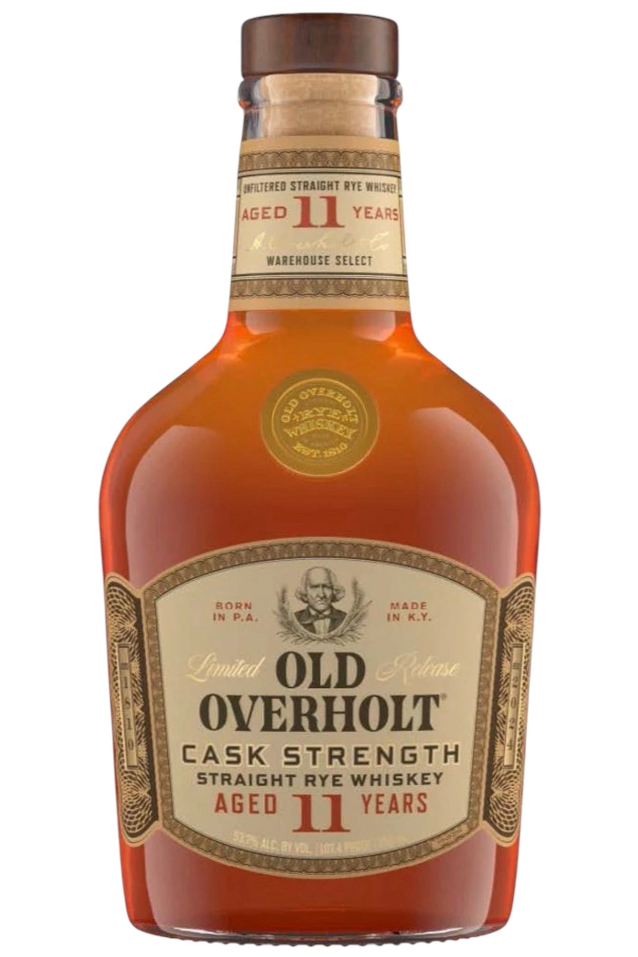 Old Overholt 11 Year Cask Strength Straight Rye Whiskey 750ml