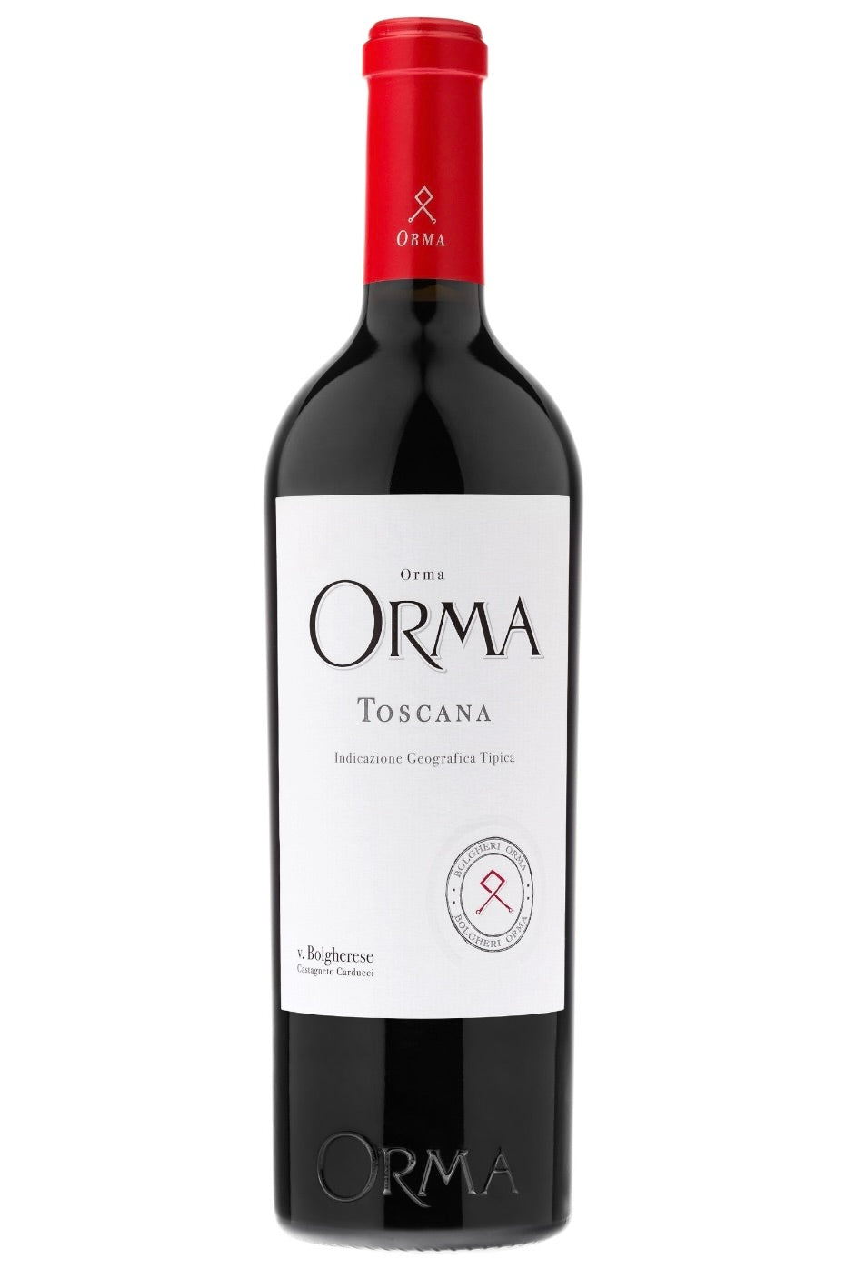 Orma 2019 Toscana IGT Bolgheri Super Tuscan 50% Merlot 30% Cabernet Sauvignon 20% Cabernet Franc Podere Orma Tenuta Sette Ponti Antonio Moretti 18 Months French Oak 97 Points Suckling 95 Points Wine Advocate 750ml