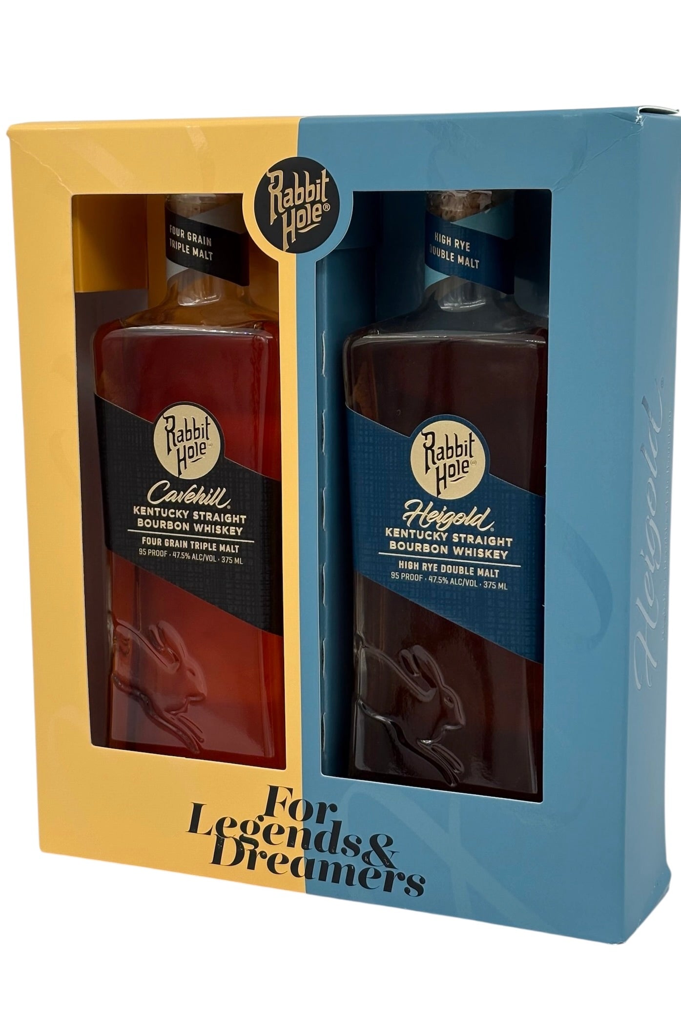 Rabbit Hole Bourbon Whiskey Heigold & Cavehill 2 x 375 ml Gift Set