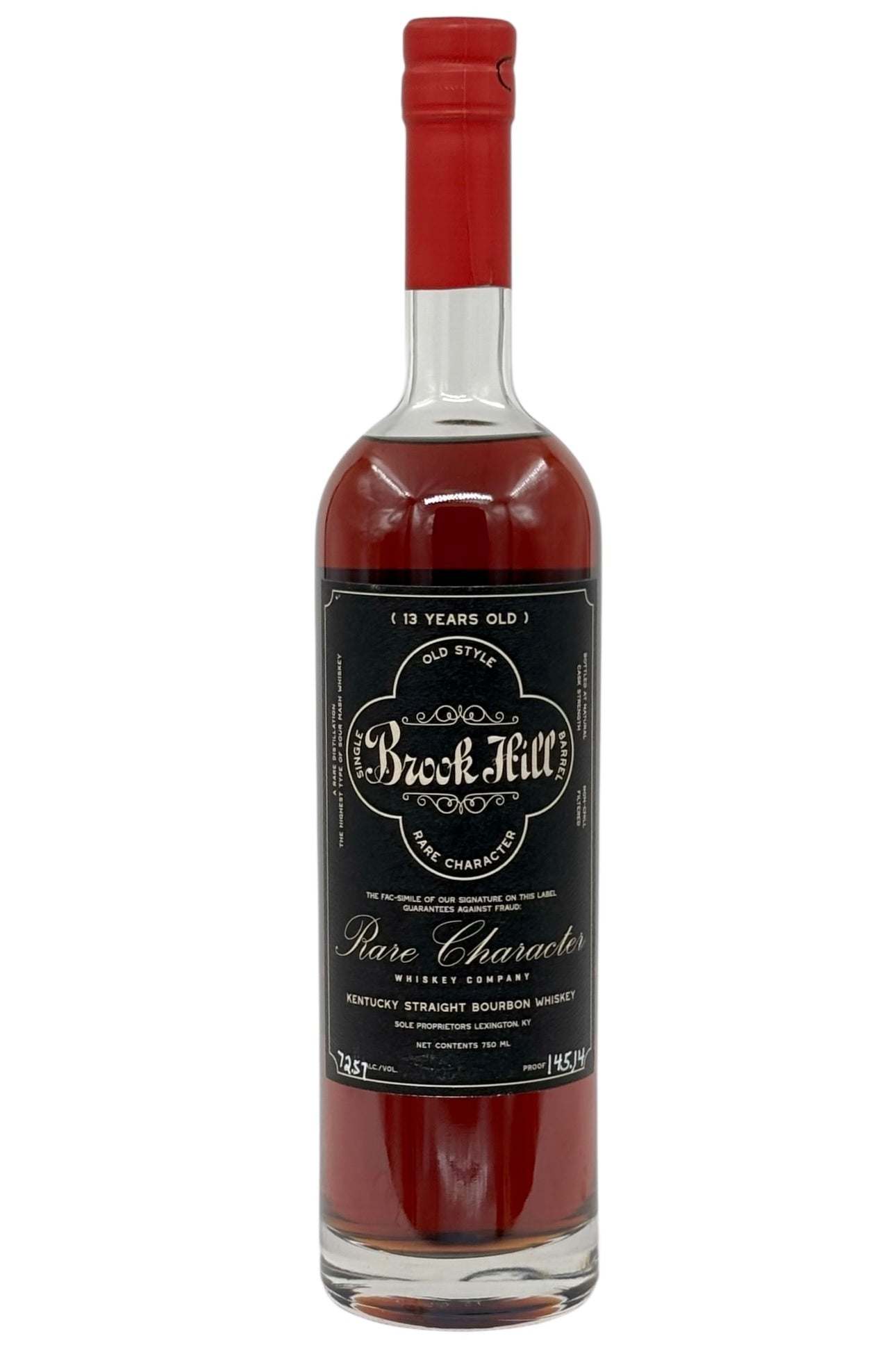 Rare Character Brook Hill 13 Year Old "Black Dail" Straight Kentucky Bourbon Whiskey