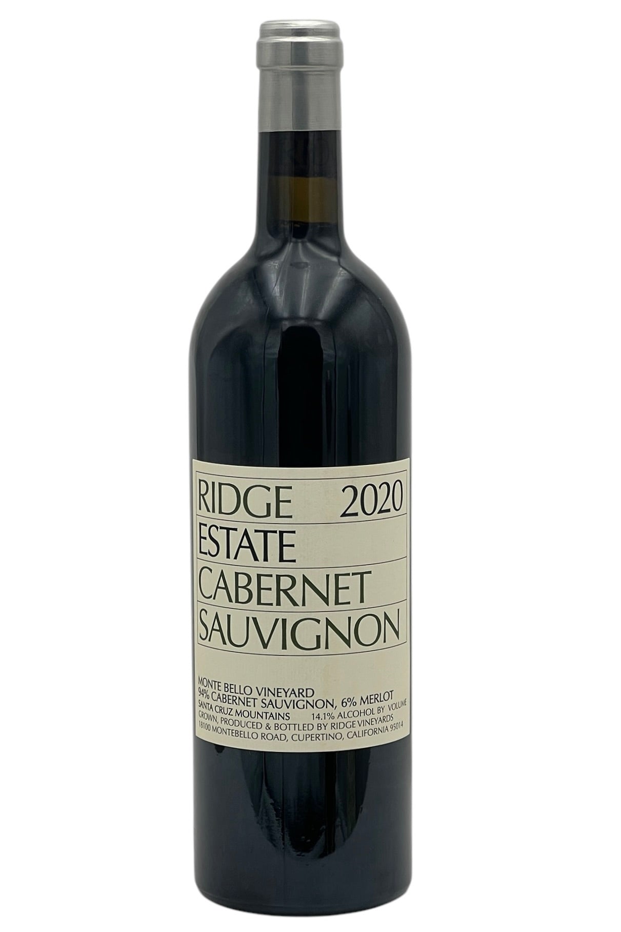 Ridge Estate 2020 Cabernet Sauvignon Santa Cruz Mountains