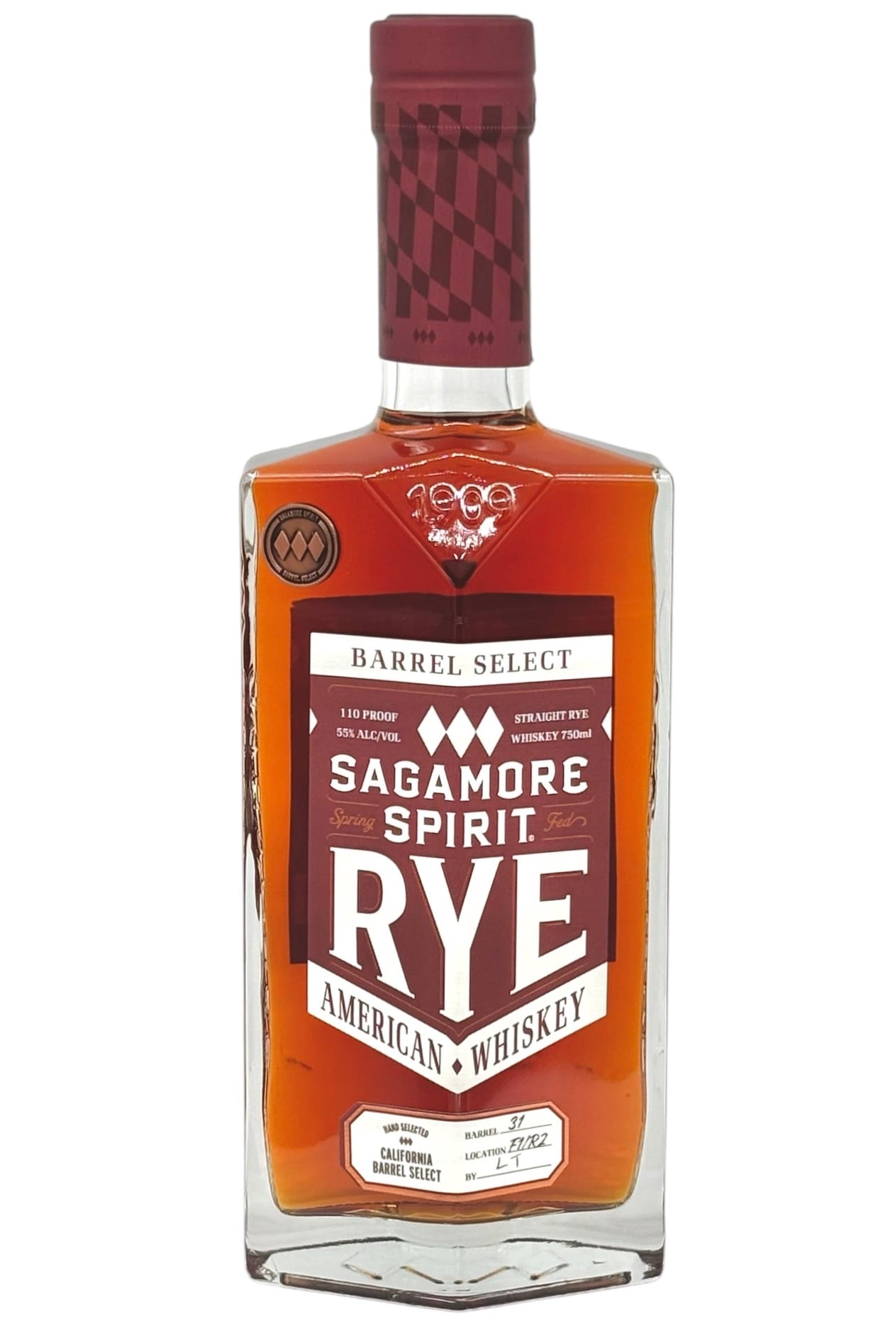Sagamore Spirit “California Barrel Select” 110 Proof Straight Rye Whiskey 750ml