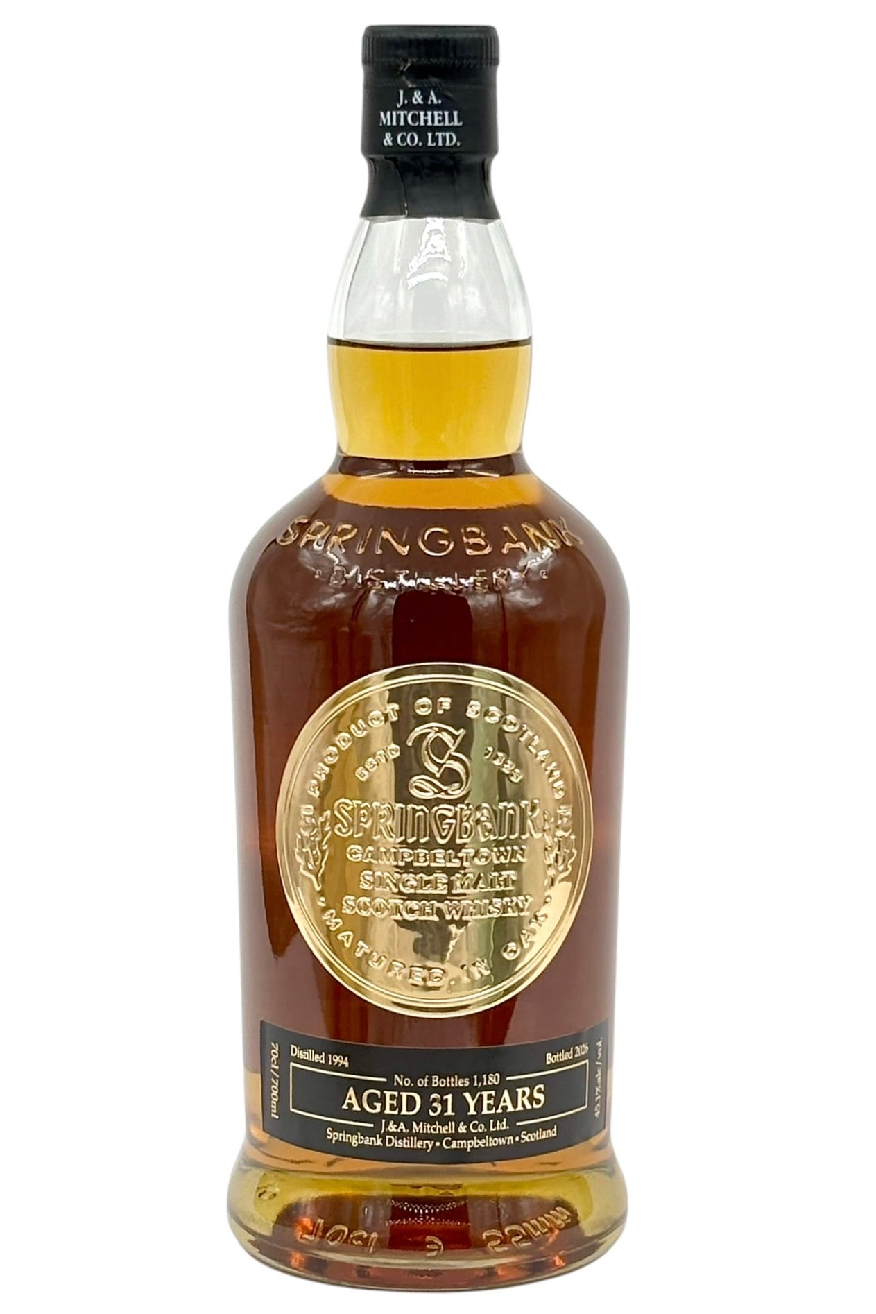 Springbank 31 Year Old 1994 Vintage Single Malt Scotch Whisky (2026 Release) 700ml