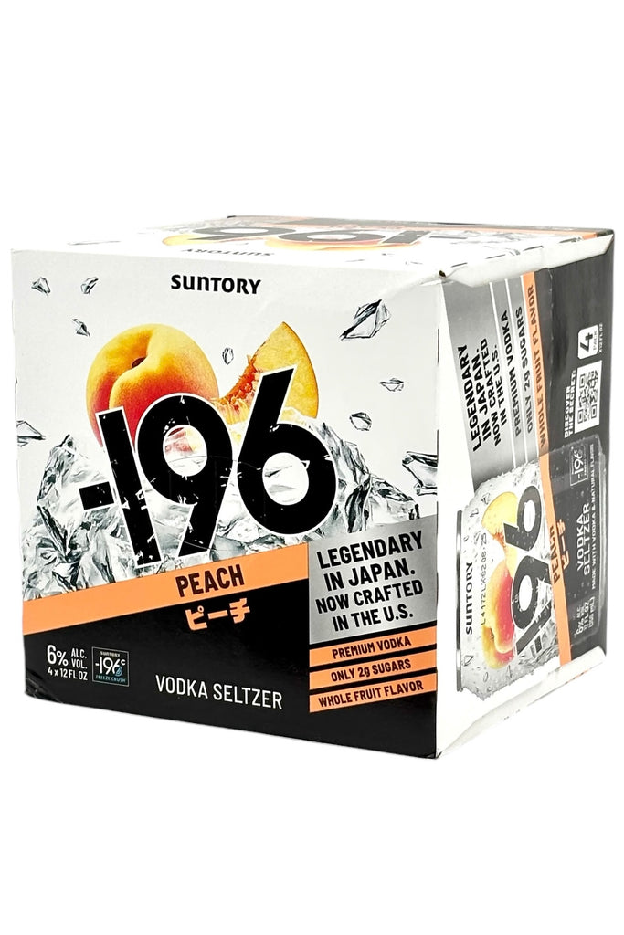 Buy Suntory -196 RTD Peach Vodka Seltzer 4 x 355 ml cans Online