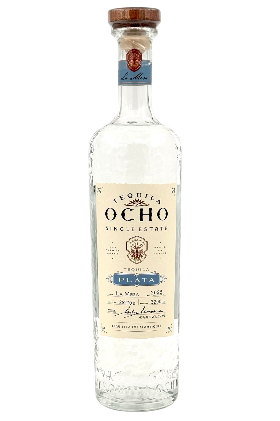 Tequila Ocho Plata Single Estate "La Mesa" 2025