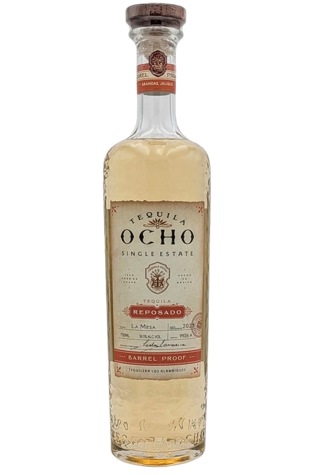 Tequila Ocho Reposado Barrel Proof 2025 “Las Mesa” Single Estate Tequila – 101 Proof