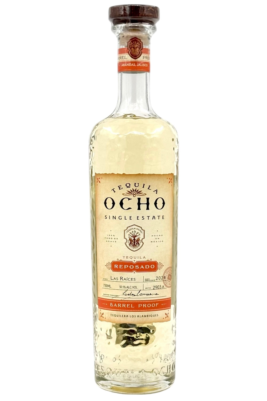 Tequila Ocho Reposado "Barrel Proof" Tequila Single Estate 2024 Las Raices