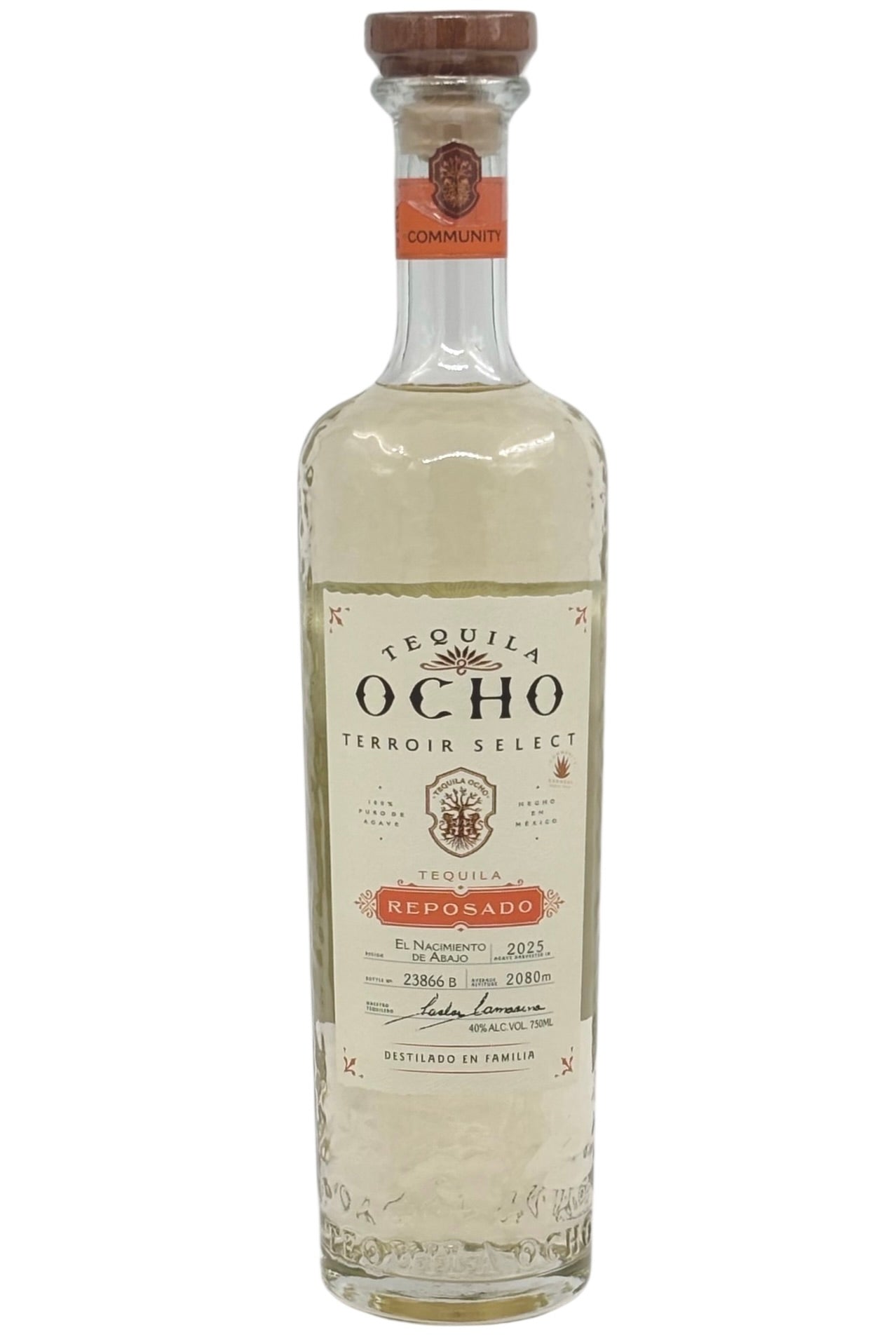 Tequila Ocho Reposado Tequila Single Estate 2025 El Nacimiento de Abajo