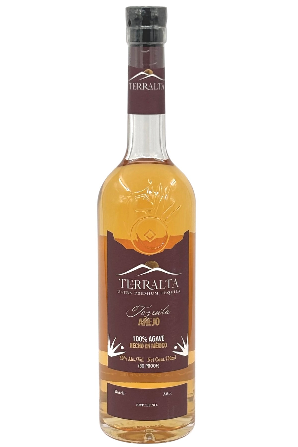 Terralta Anejo Tequila 100% Blue Weber Agave Additive Free El Pandillo Distillery Felipe Camarena Los Altos Jalisco 80 Proof 40% ABV 750ml