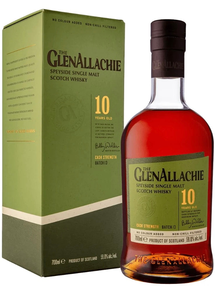 The GlenAllachie 10 Year Old Cask Strength Batch 13 Speyside Single Malt Scotch Whisky 700ml