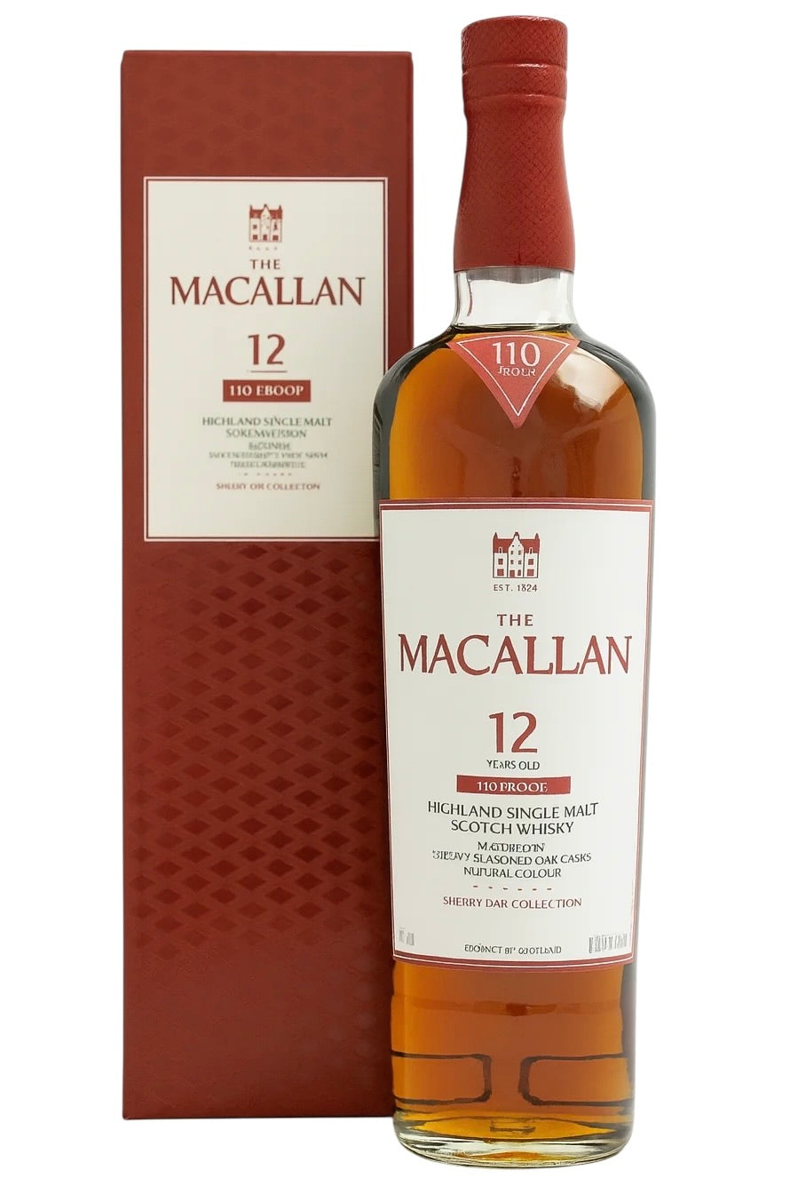 MACALLAN 12年 スコッチ 700ml 55% 110proof Buy The Macallan 12 Year 110 Proof Sherry Cask Single Malt Scotch