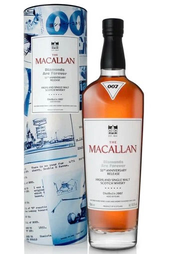 The Macallan “James Bond: Diamonds Are Forever” 18 Year Old Single Malt Scotch Whisky – 2007 Vintage, 55th Anniversary Limited Edition