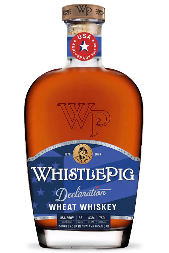 WhistlePig “Declaration” Limited Edition American Double Aged Wheat Whiskey – 86 Proof, USA 250th Anniversary Release