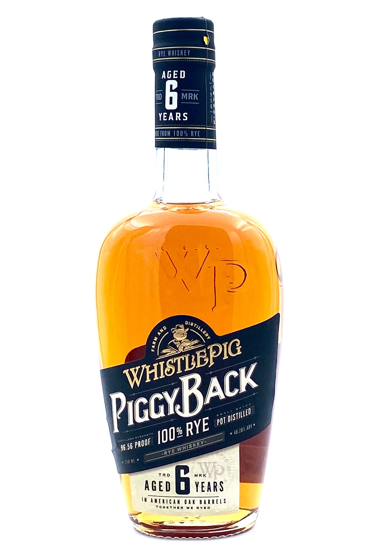 WhistlePig Piggyback 6 Years Old 100% Rye Whiskey with Pour Spout!