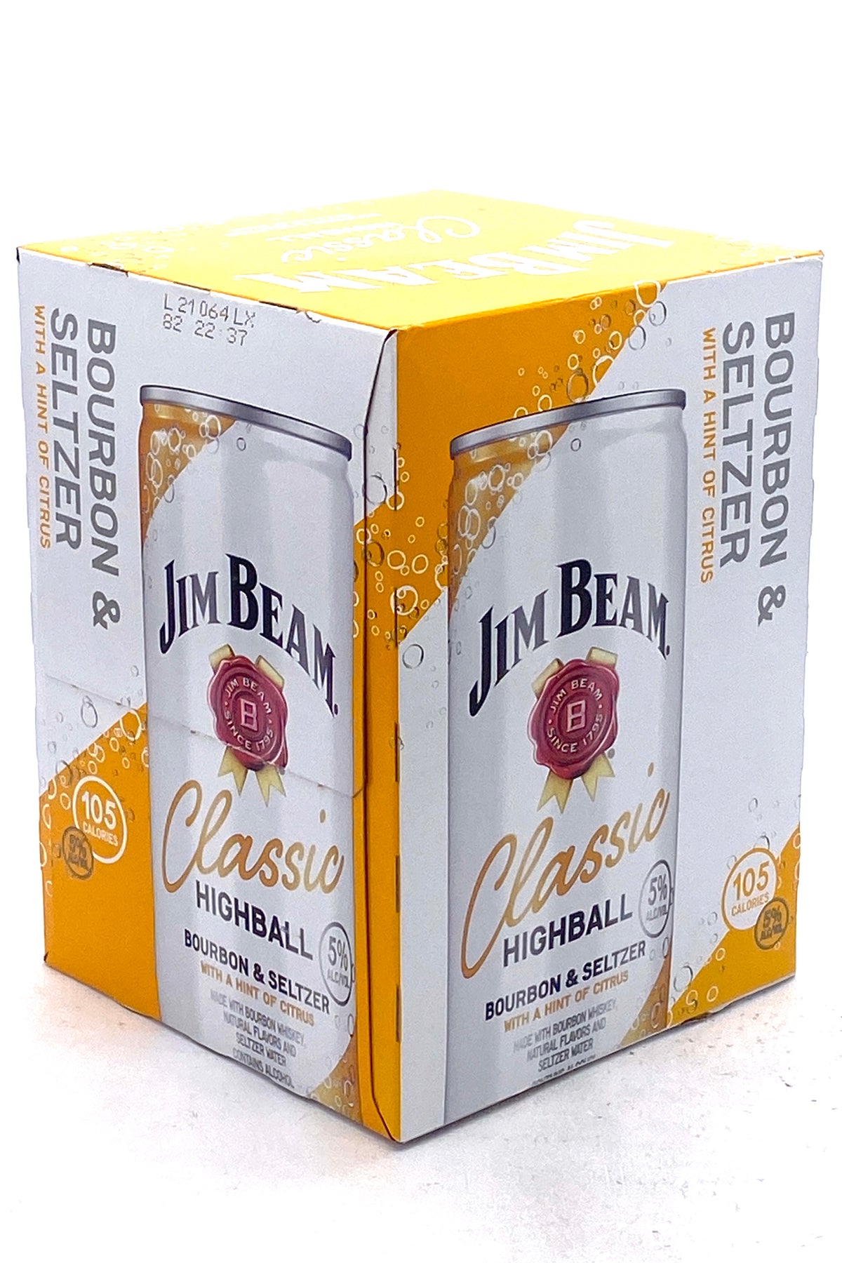 Jim Beam Classic High Ball Bourbon Seltzer RTD Cocktails 4 x 355ml Cans