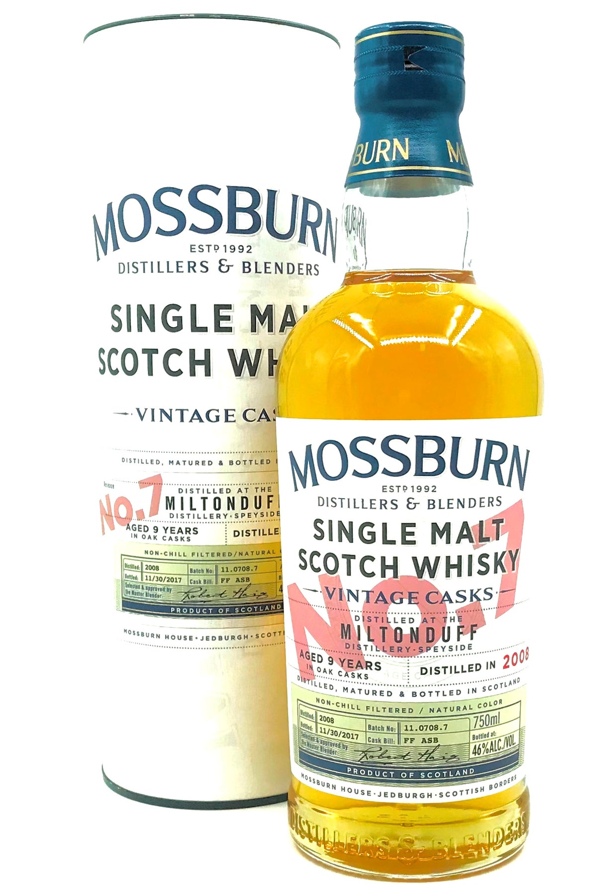 Mossburn Miltonduff 9 Years Old No. 7 Scotch Whisky