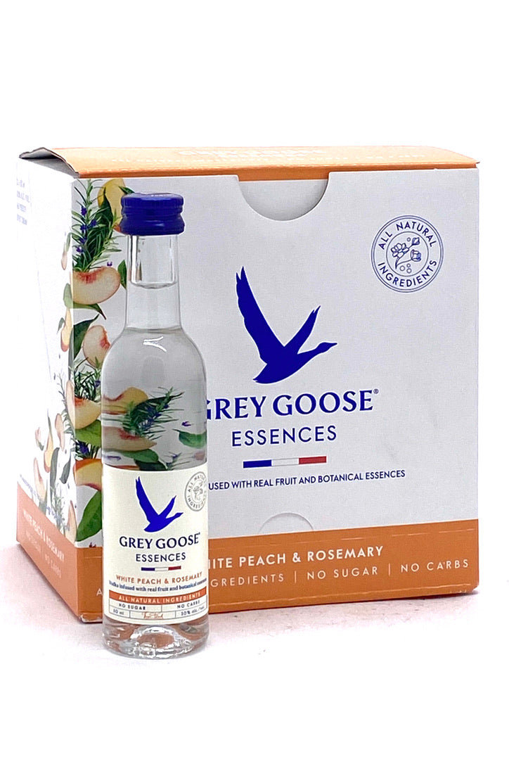 Grey Goose Essences White Peach &amp; Rosemary Vodka 12 x 50 ml