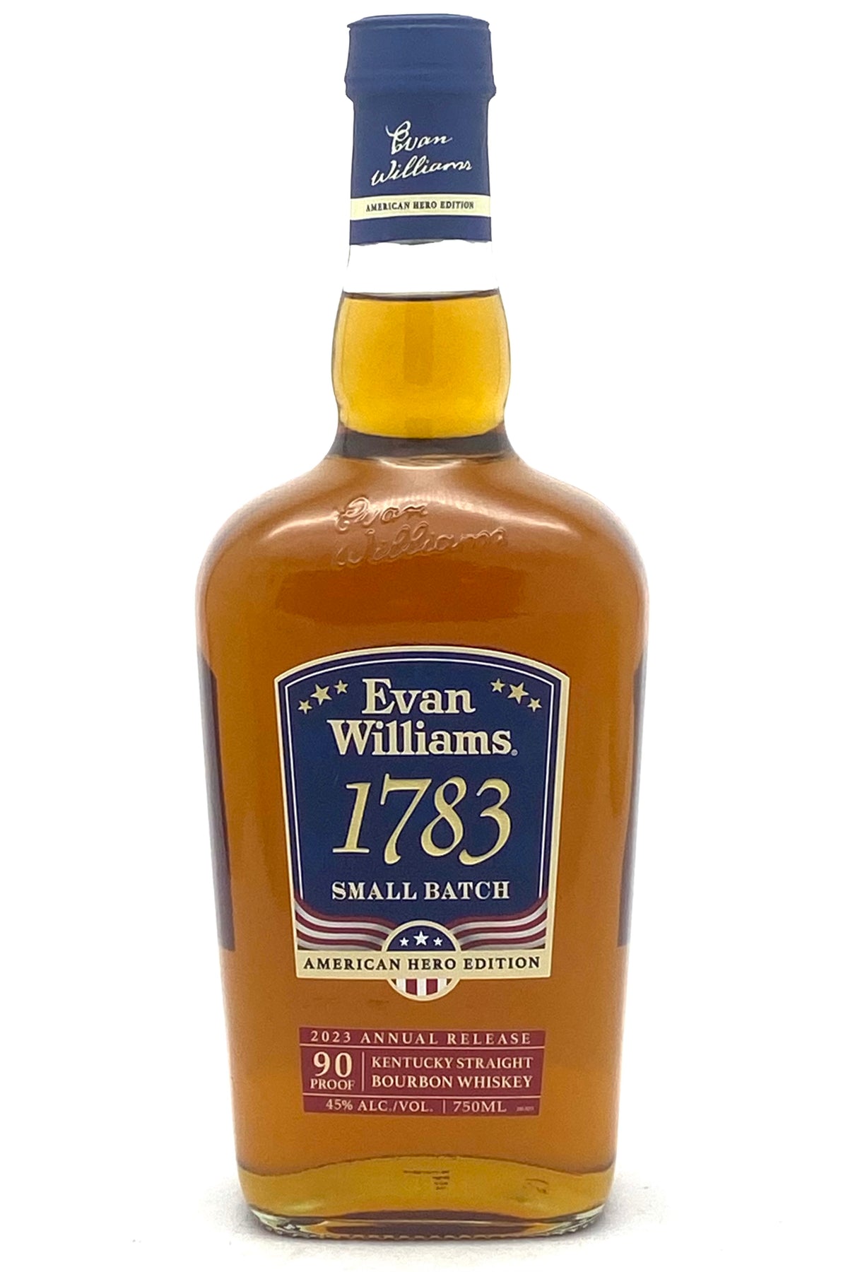Evan Williams 1783 &quot;American Hero 2023 Annual Release&quot; Bourbon Whiskey