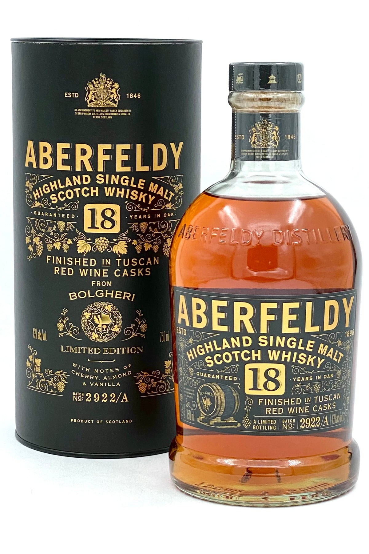 Aberfeldy 18 Year Single Malt Scotch Whisky Limited Edition