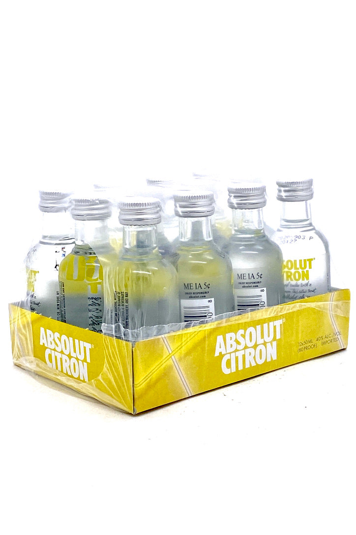 Absolut Citron Vodka 12 x 50 ml