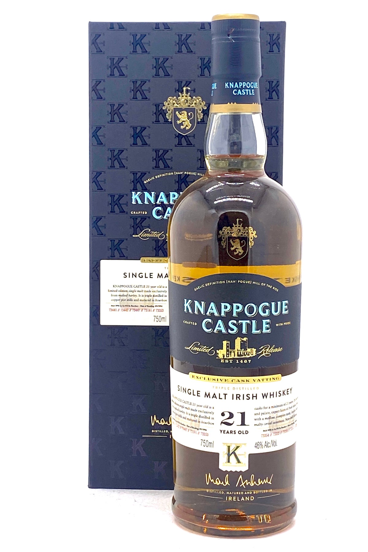Knappogue Castle 21 Years Single Malt Irish Whiskey