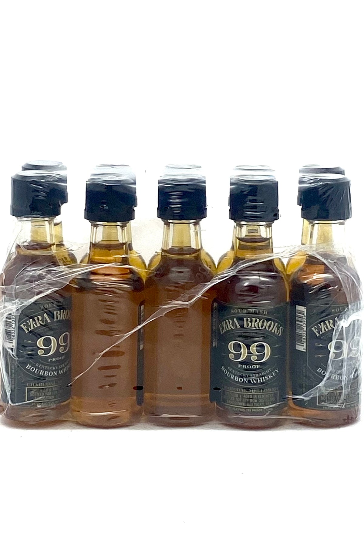 Ezra Brooks &quot;99 Proof&quot; Bourbon Whiskey 10 x 50ml