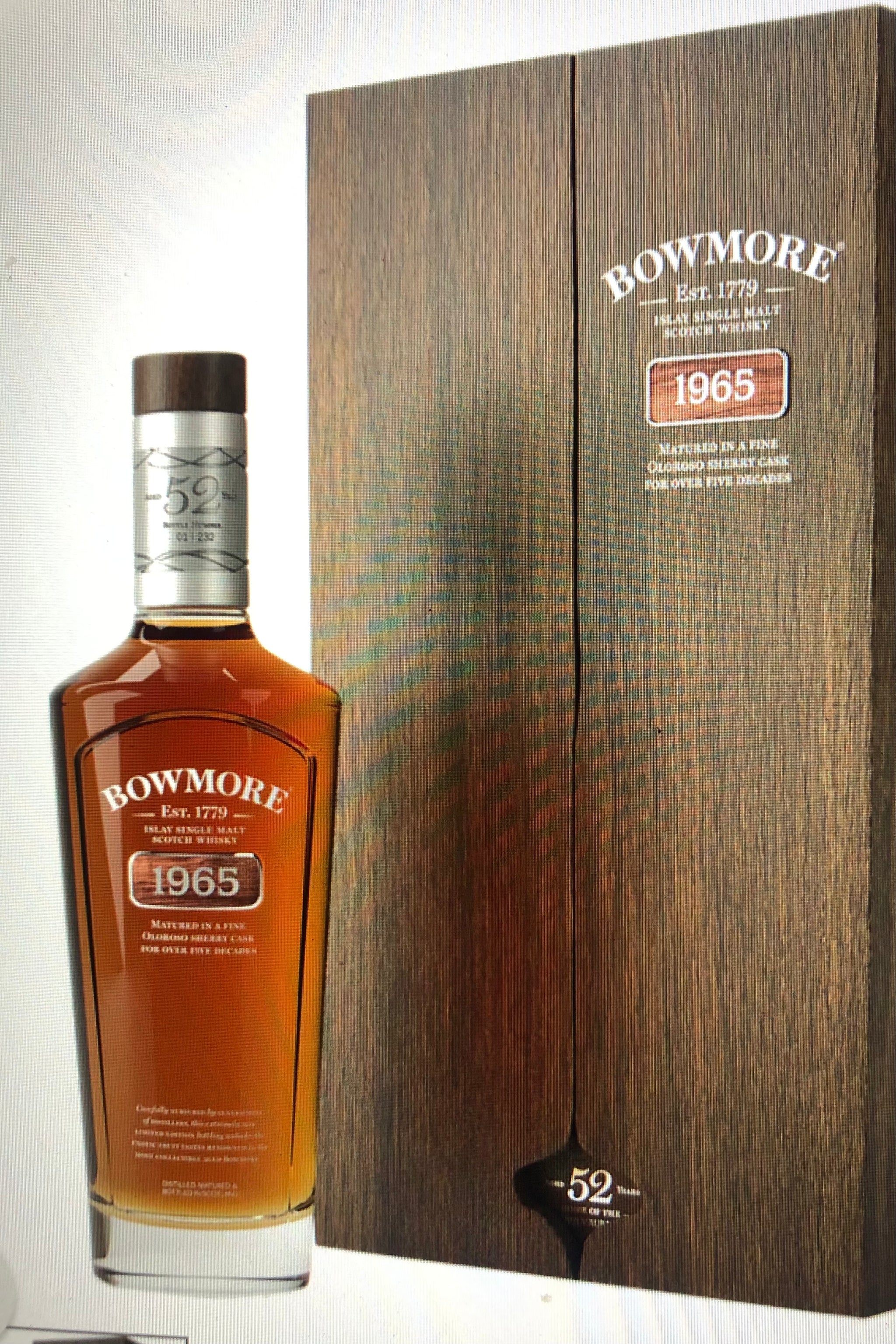 Buy Bowmore 1965 52 Year Old Oloroso Sherry Cask Single Malt