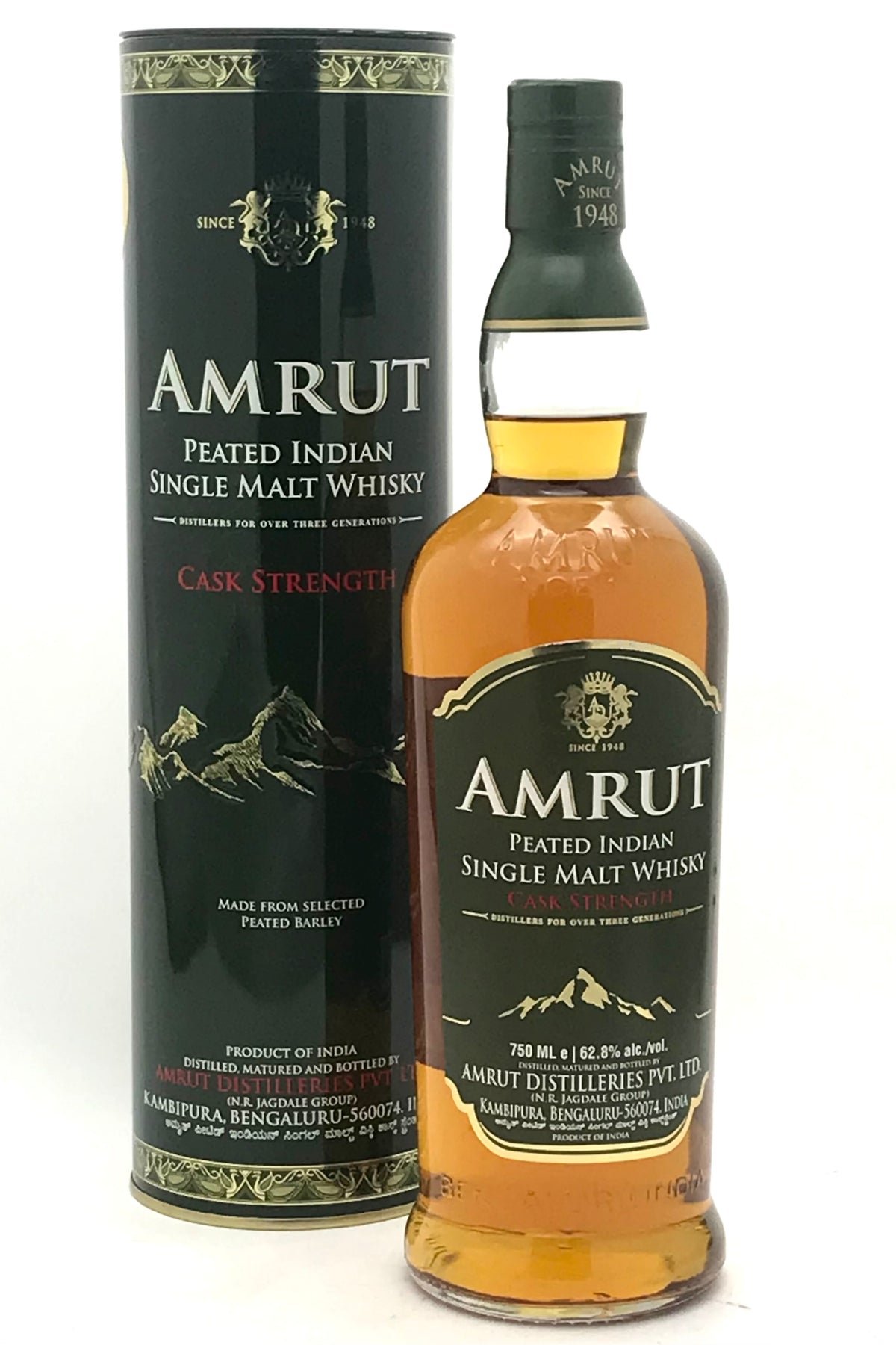 Amrut Peated Cask Strength Indian Whisky