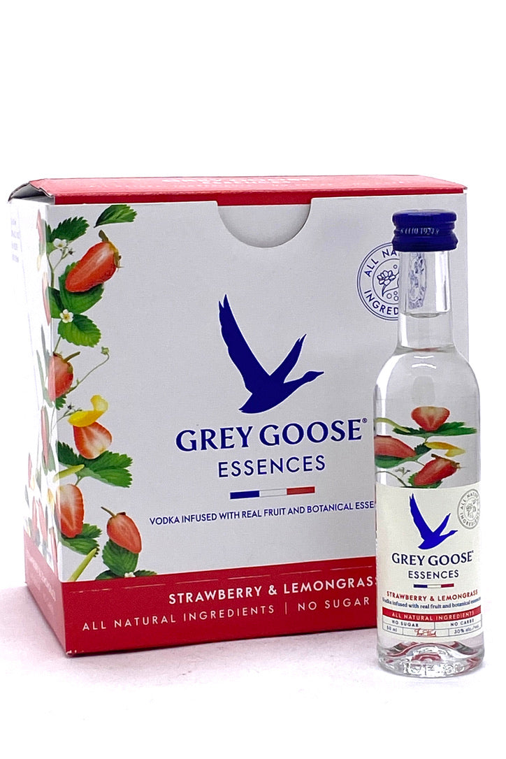 Grey Goose Essences Strawberry &amp; Lemongrass Vodka 12 x 50 ml