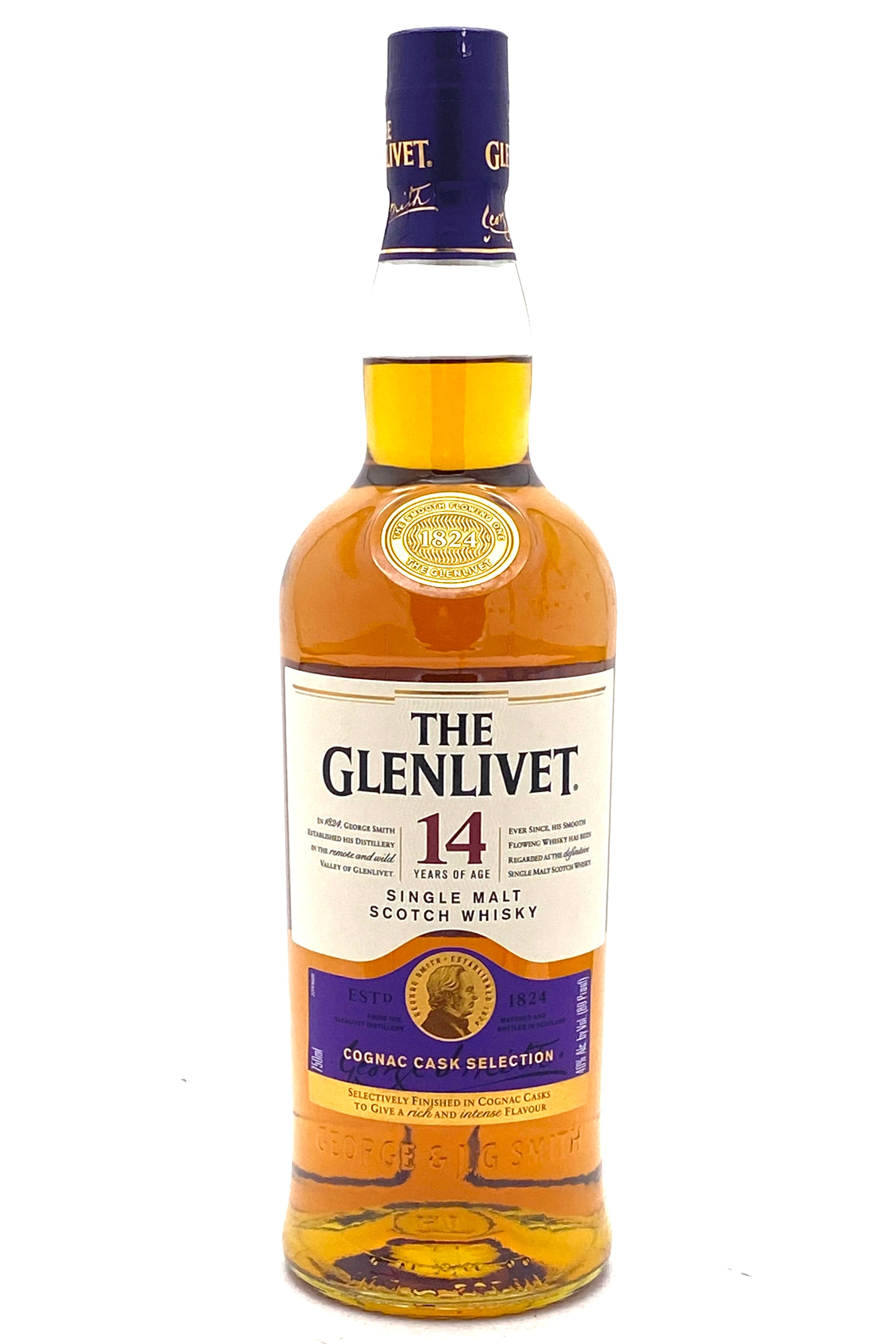 Buy Glenlivet 14 Year Cognac Finish Single Malt Scotch Whisky Online