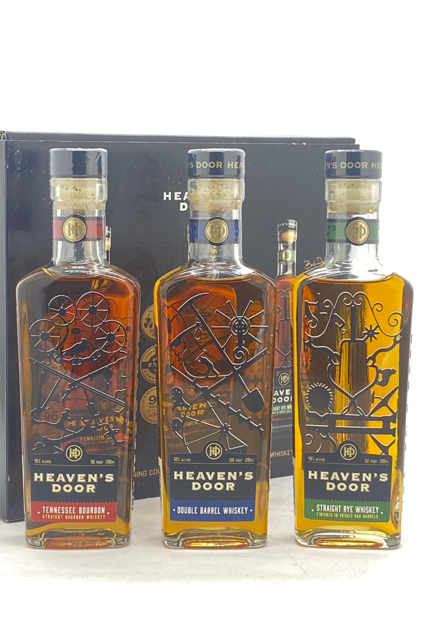Heaven's Door Whiskey 3 x 200 ml Trilogy Pack Bourbon & Rye