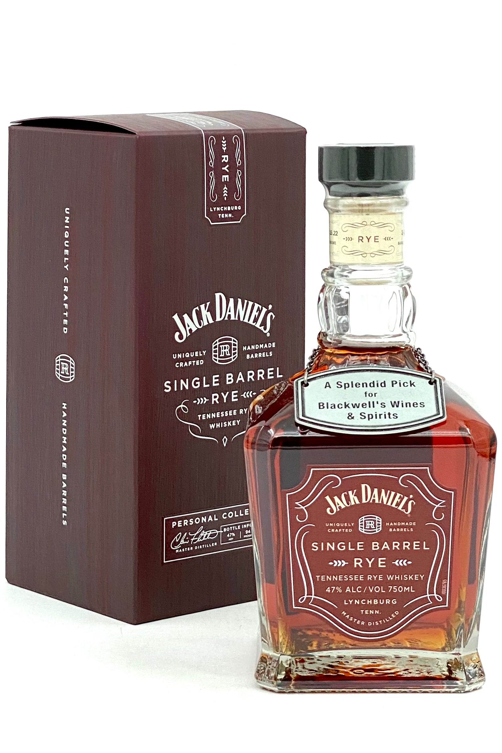 Jack Daniel's A Splendid Pick for Blackwell's Single Barrel Rye Whisky Personal Collection