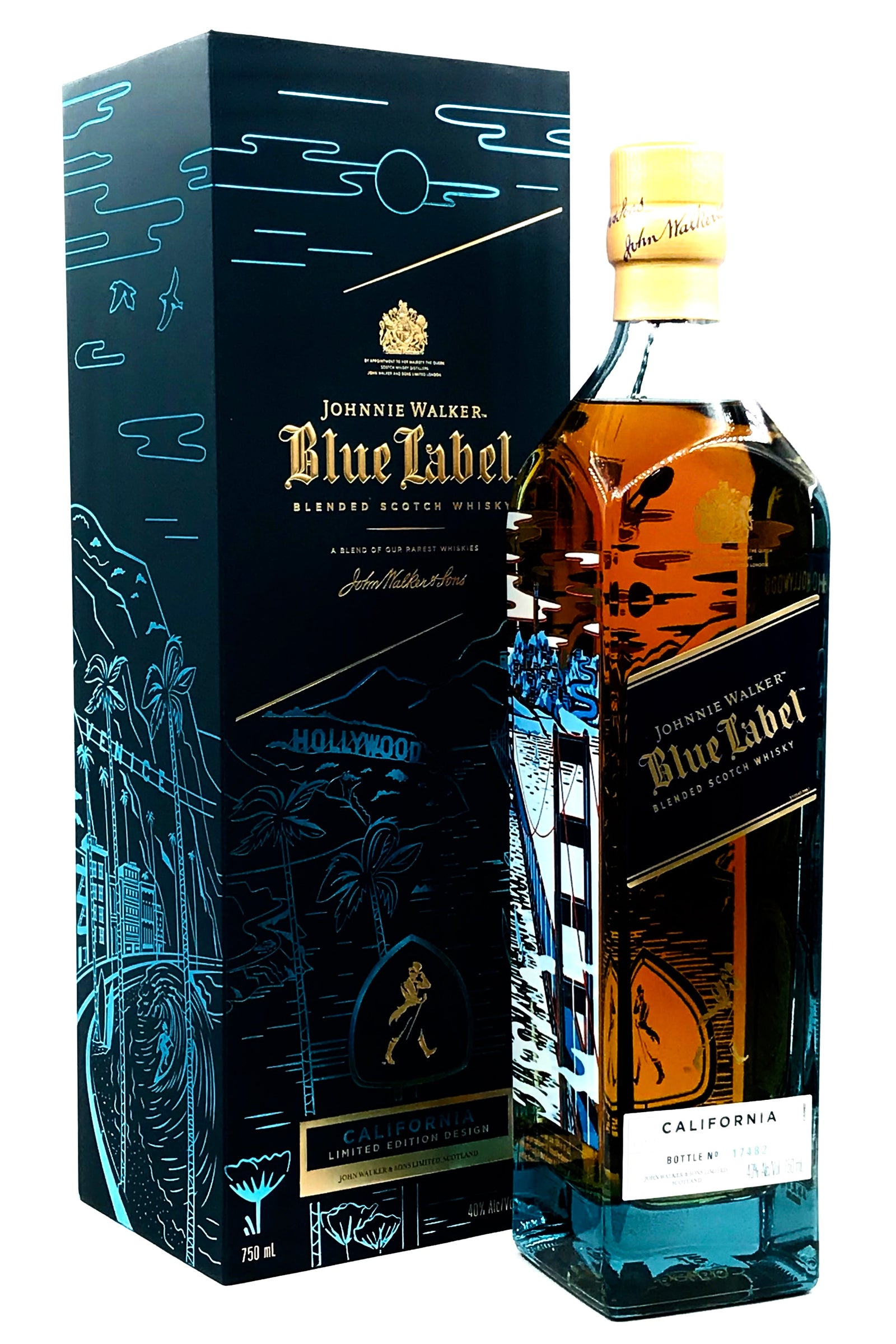 Johnnie Walker Blue Label California Edition Blended Scotch Whisky 750ml