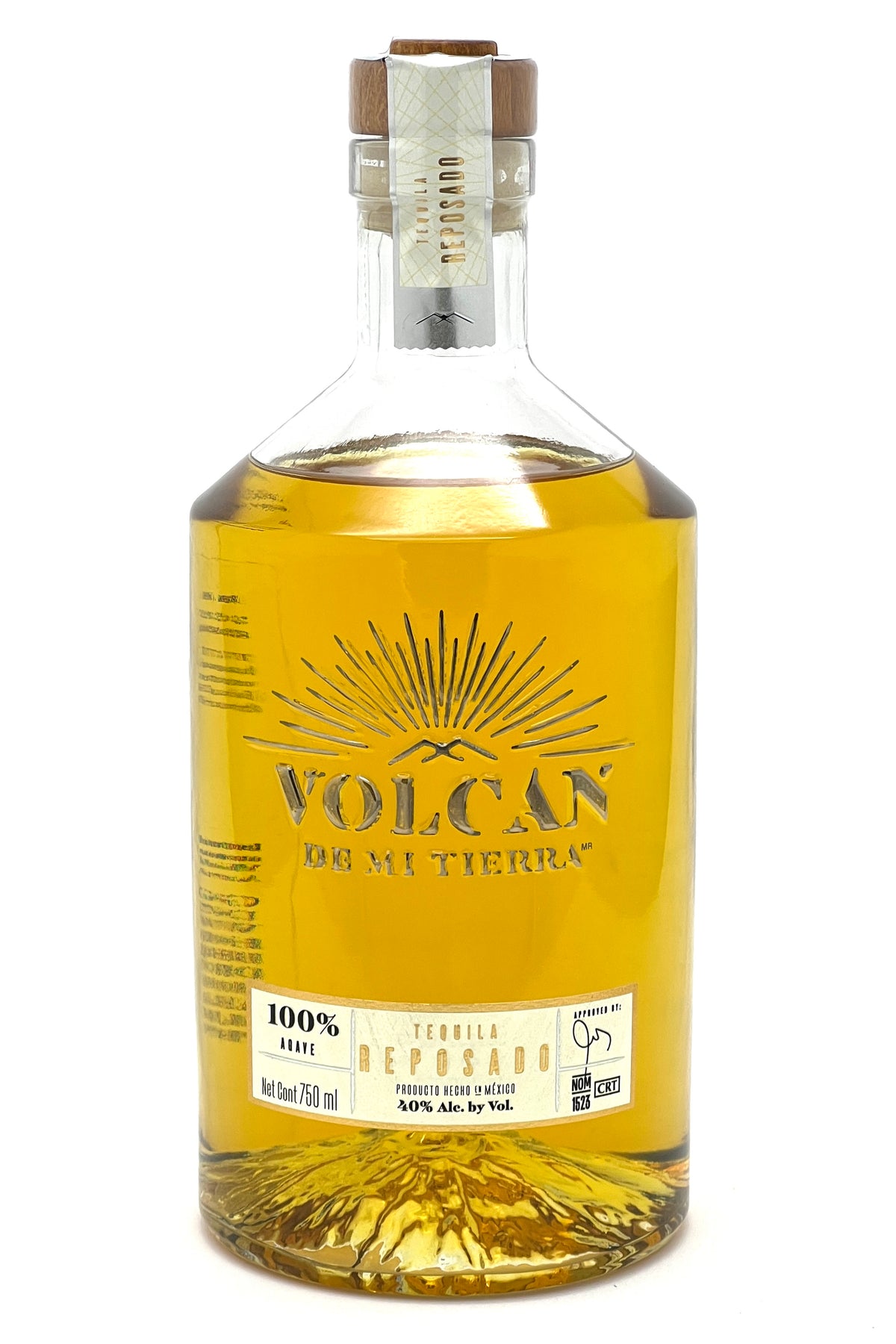 Volcan de Mi Tierra Reposado Tequila 100% Blue Weber Agave Dual Terroir Highland Lowland American French Oak 135 Days Double Gold SFWSC 2025 40% ABV 80 Proof 750ml