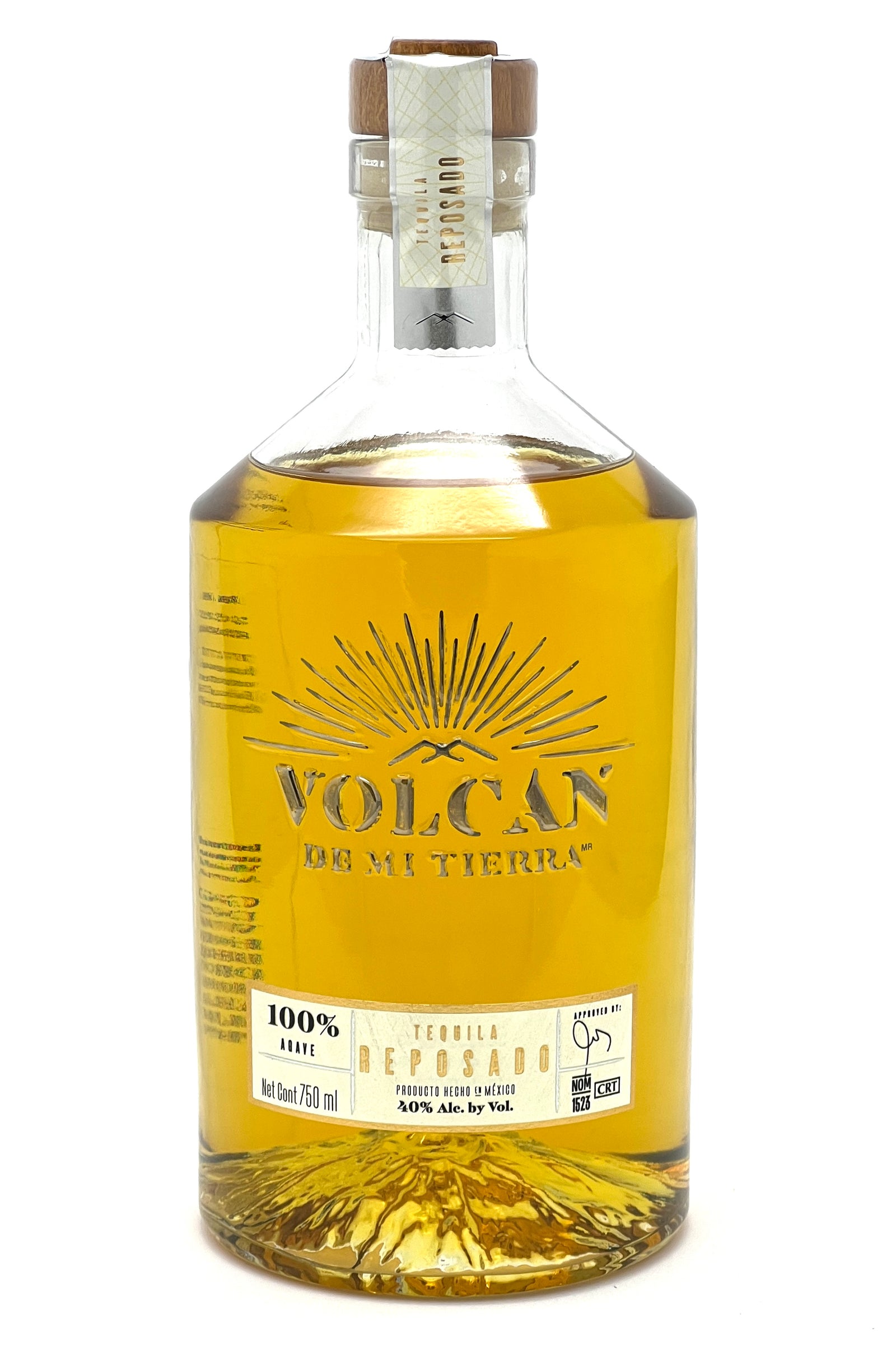 Volcan de Mi Tierra Reposado Tequila 100% Blue Weber Agave Dual Terroir Highland Lowland American French Oak 135 Days Double Gold SFWSC 2025 40% ABV 80 Proof 750ml